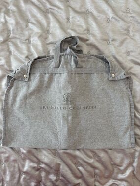 Brunello Cucinelli Light Gray Logo Garment Carrier